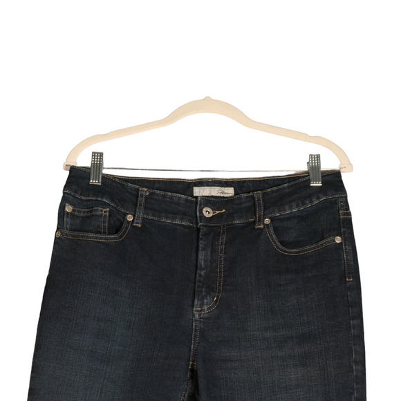 Chicos Platinum Jeans Womens Size 1 Blue 32x28 Bootcut Mid Rise Pockets Classic - Picture 3 of 11